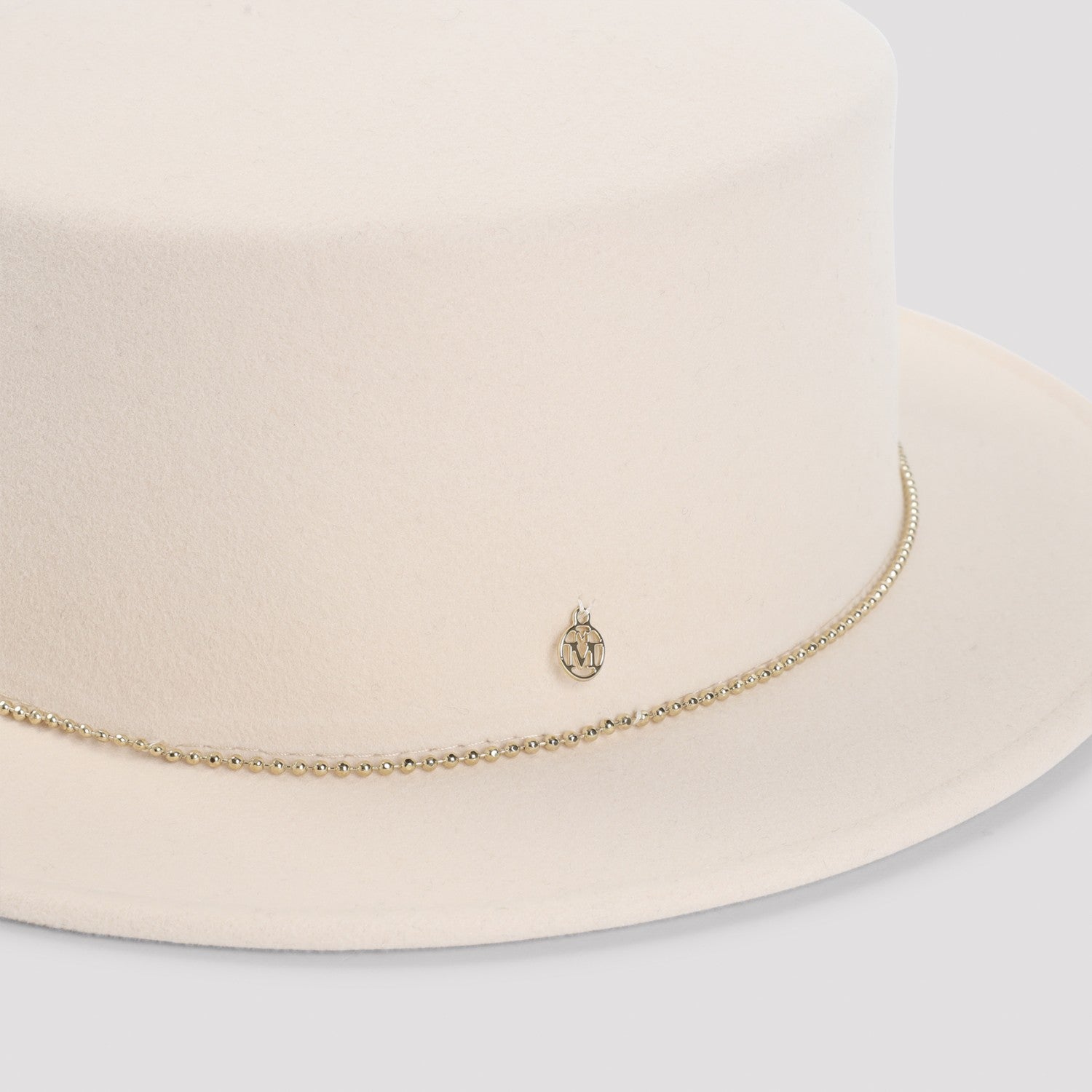 Maison Michel Augusta Wool Felt Hat in Beige Blush