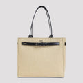 Tom Ford Women's Raffia Smooth Calf Tote in Natural Black - view 1