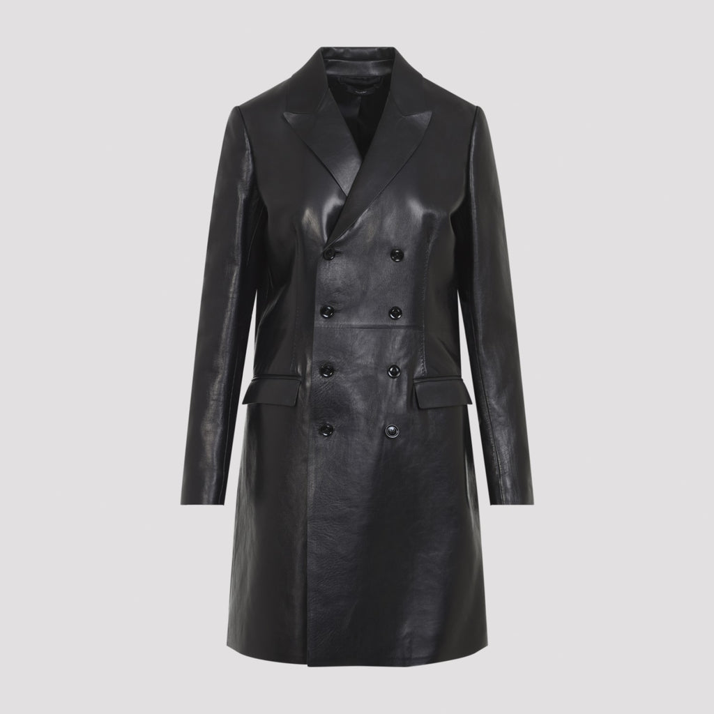 Tom Ford Women's Silky Guanteria Leather Jacket in Black - view 1