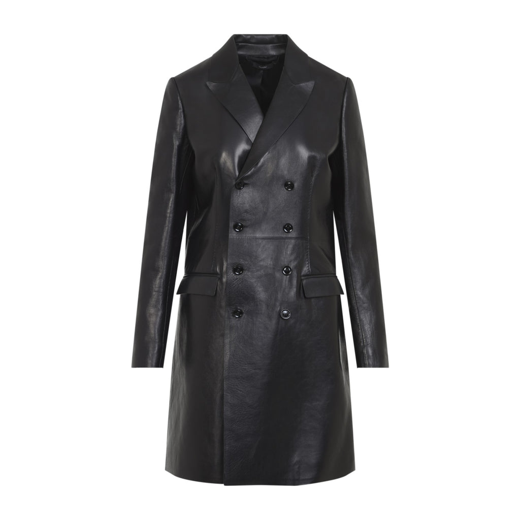 Tom Ford Women's Silky Guanteria Leather Jacket in Black - view 2