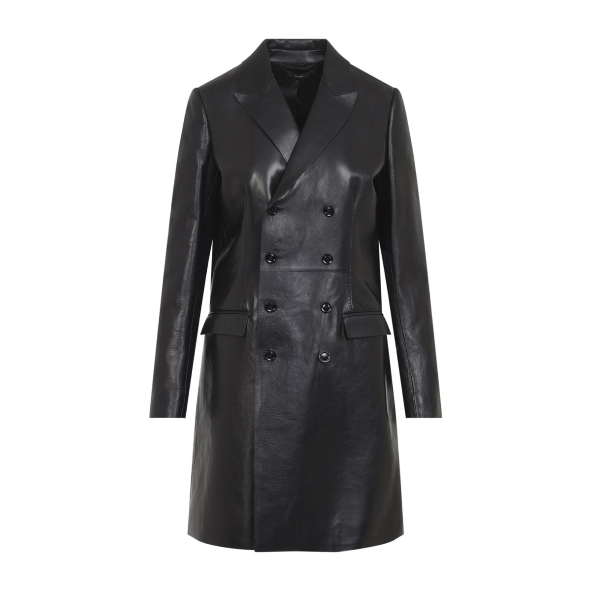 Tom Ford Women's Silky Guanteria Leather Jacket in Black - view 2