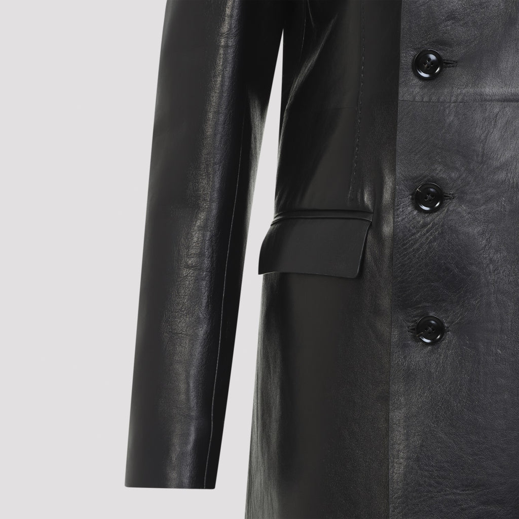 Tom Ford Women's Silky Guanteria Leather Jacket in Black - view 5