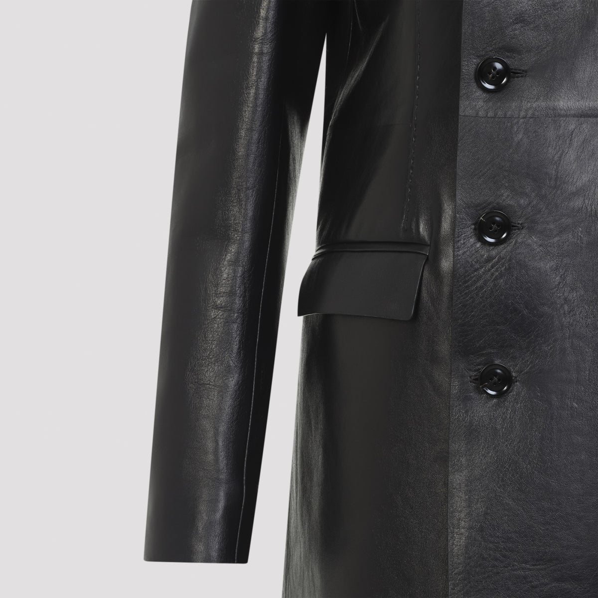 Tom Ford Women's Silky Guanteria Leather Jacket in Black - view 5