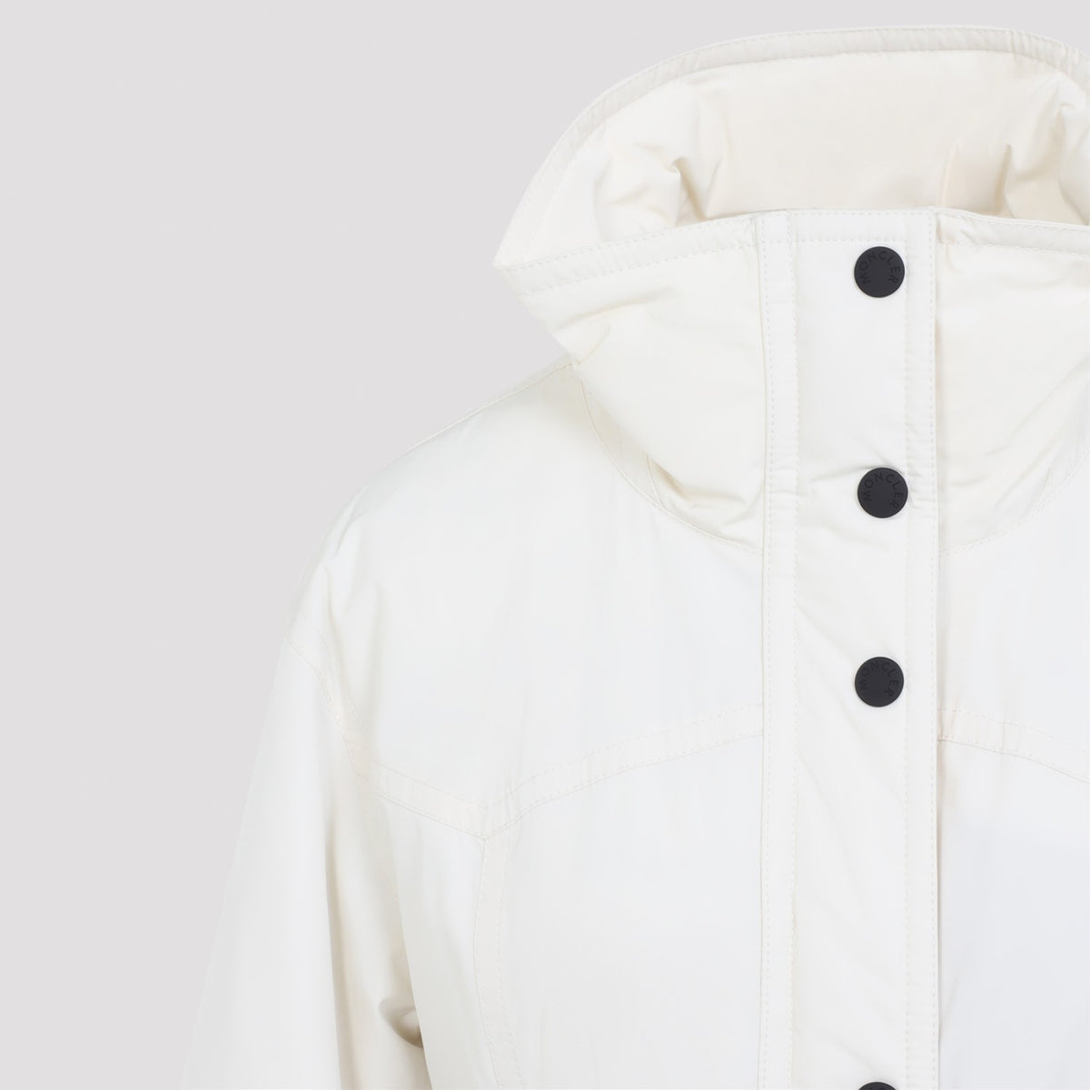 Moncler Grenoble Women's Caramany Down Jacket in Natural - hardware and quilt detail