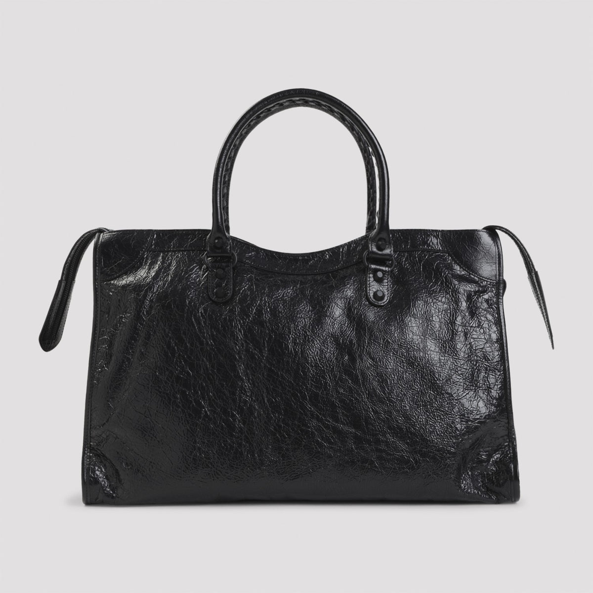 Balenciaga Le City Bag L in black lambskin leather - interior and hardware