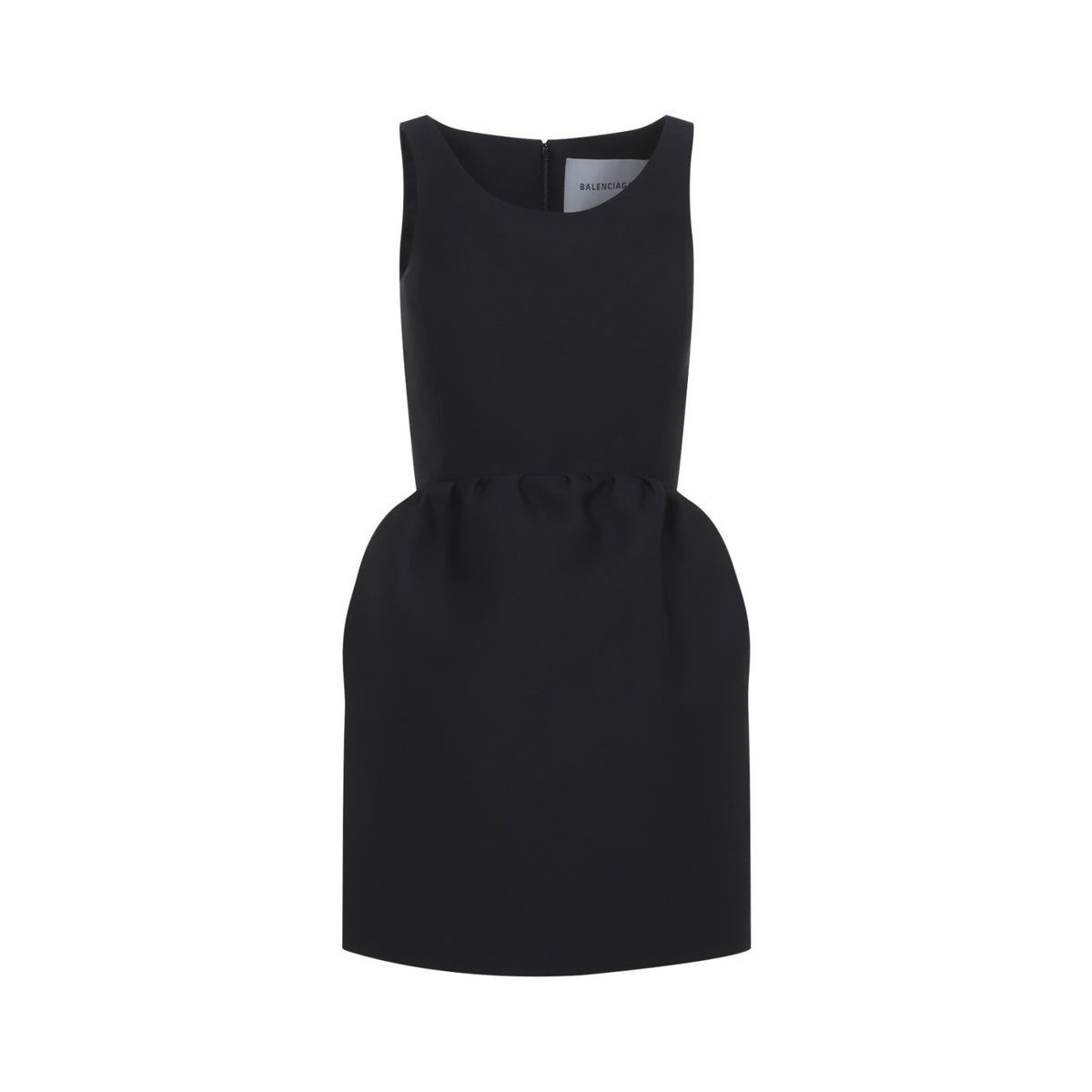 Balenciaga Women's Bell Dress in black wool blend - side view