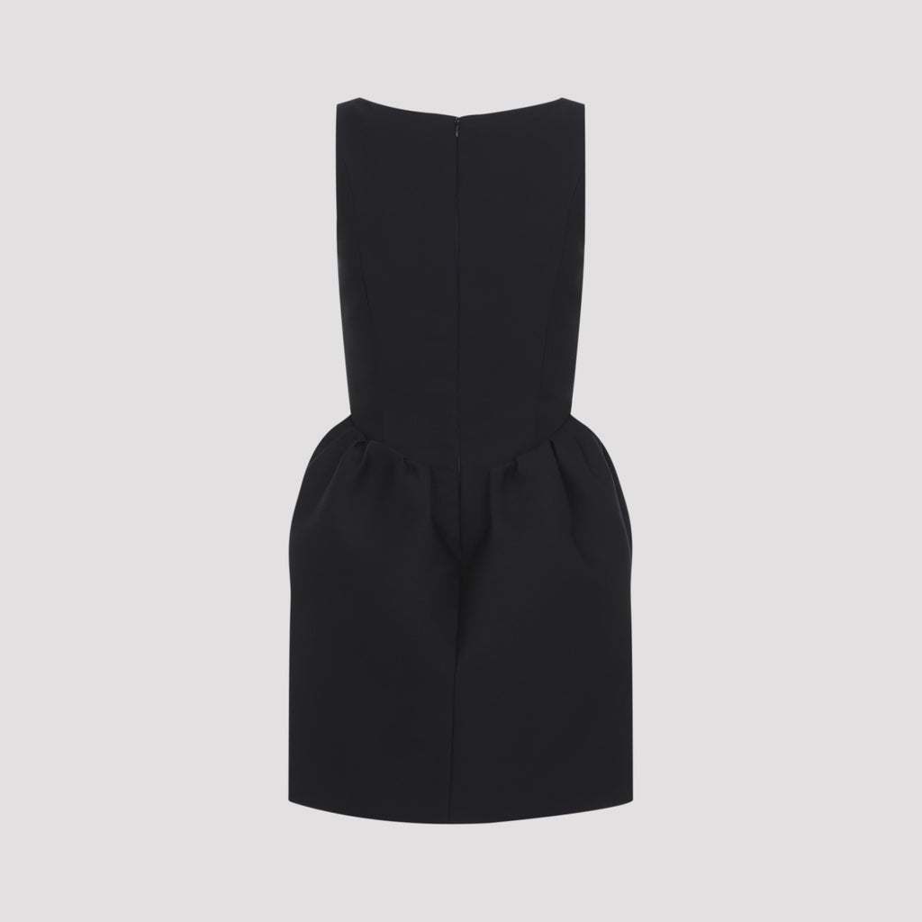 Balenciaga Women's Bell Dress in black wool blend - detail