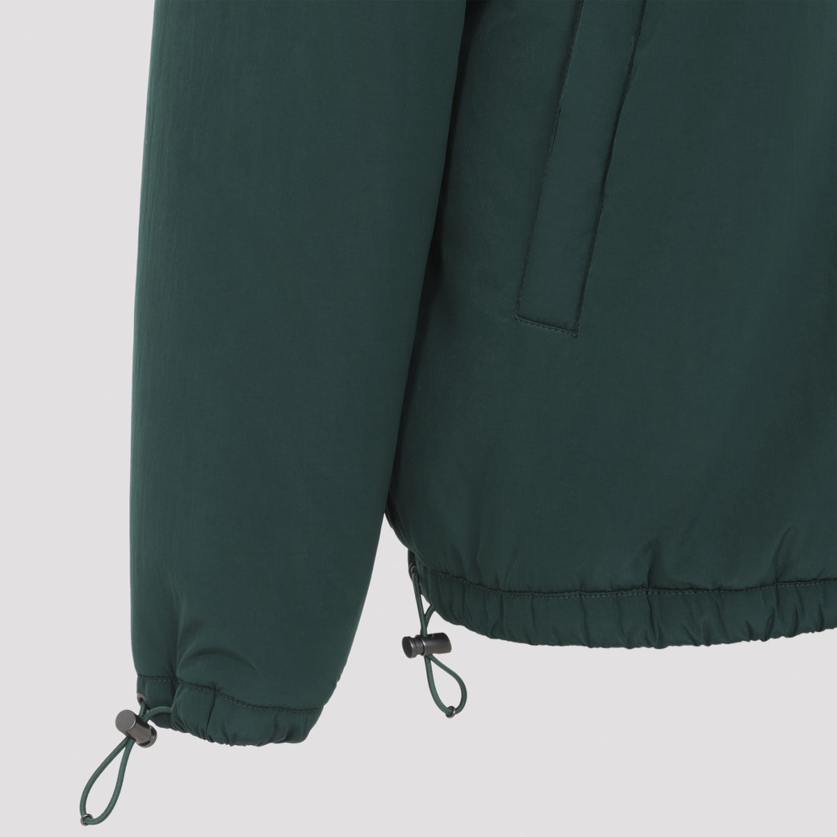 Miu Miu Women's Blouson Jacket in green technical fabric - back view