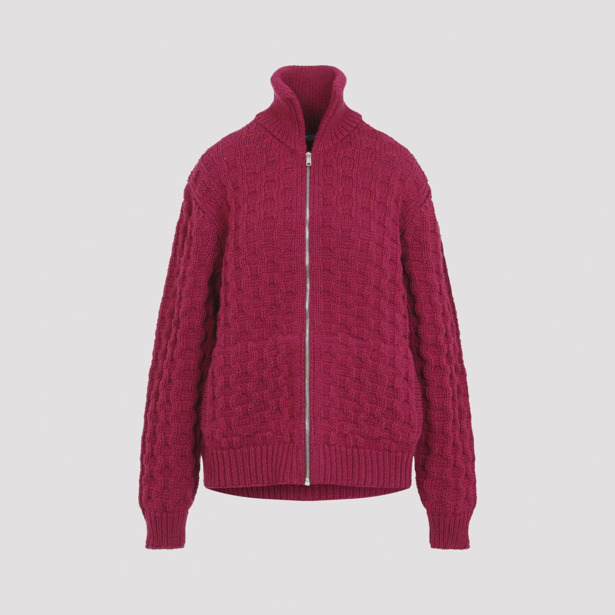 Prada Women's Cardigan in Lampone Wool - view 3