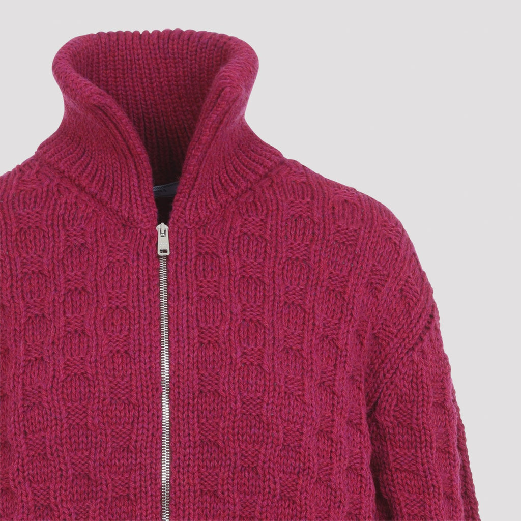 Prada Women's Cardigan in Lampone Wool - view 5