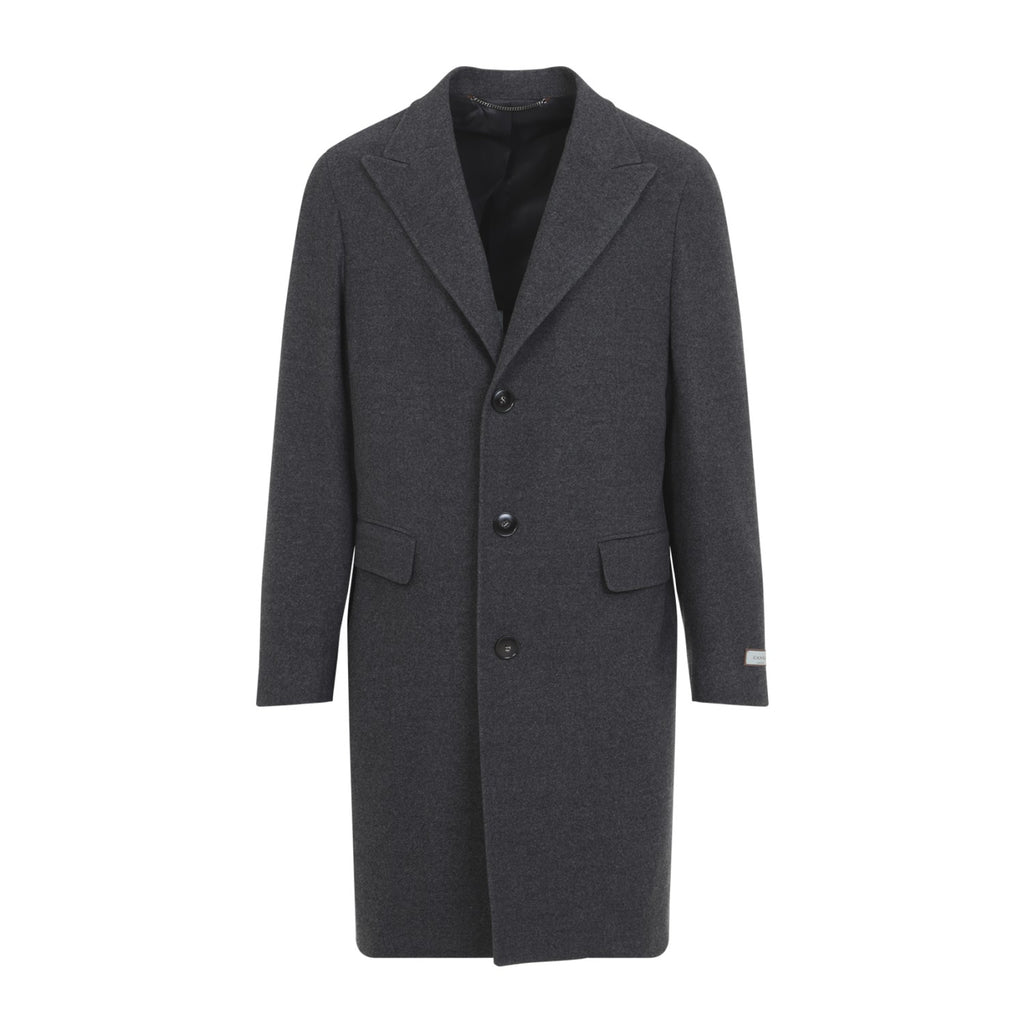 Canali Men's Coat in Grey Wool - view 2