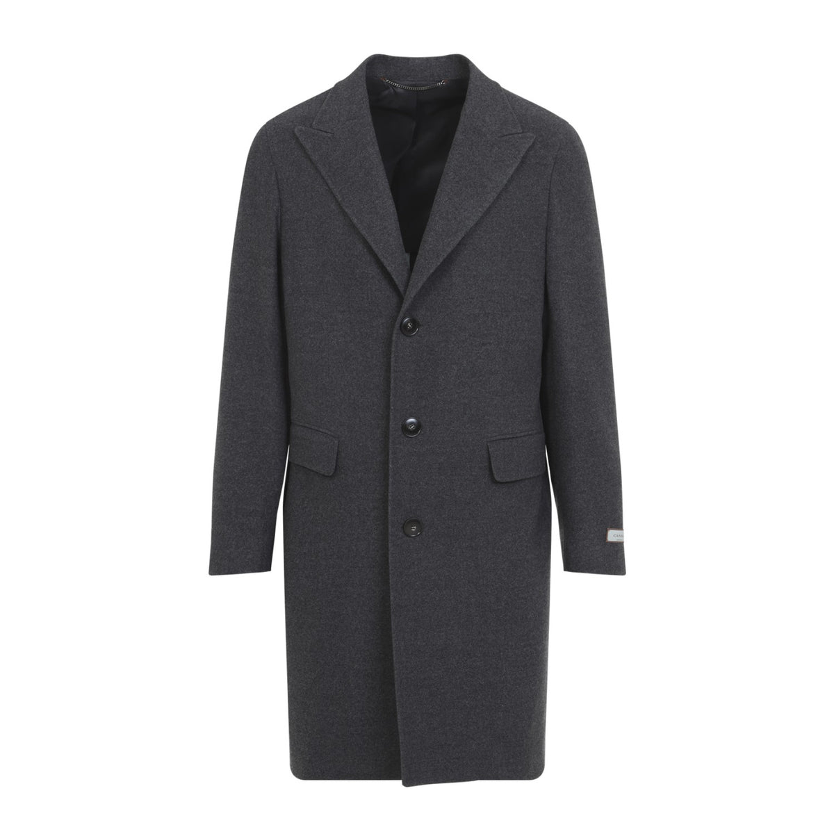 Canali Men's Coat in Grey Wool - view 2