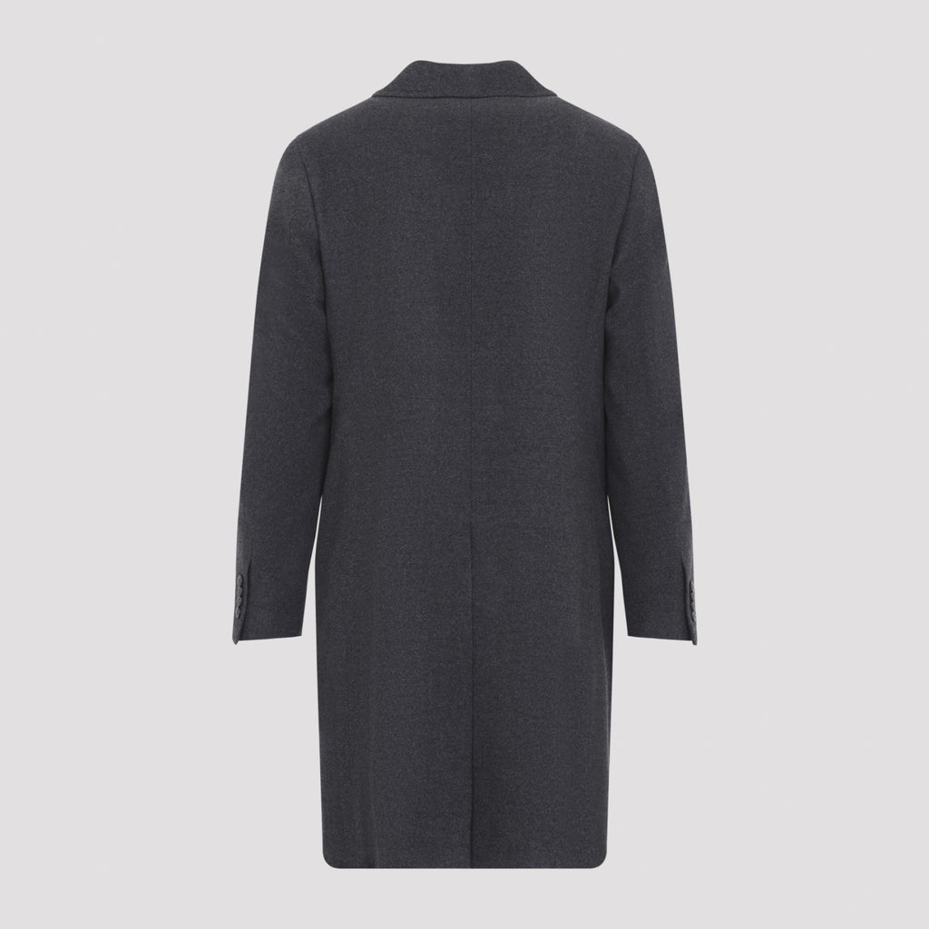 Canali Men's Coat in Grey Wool - view 4