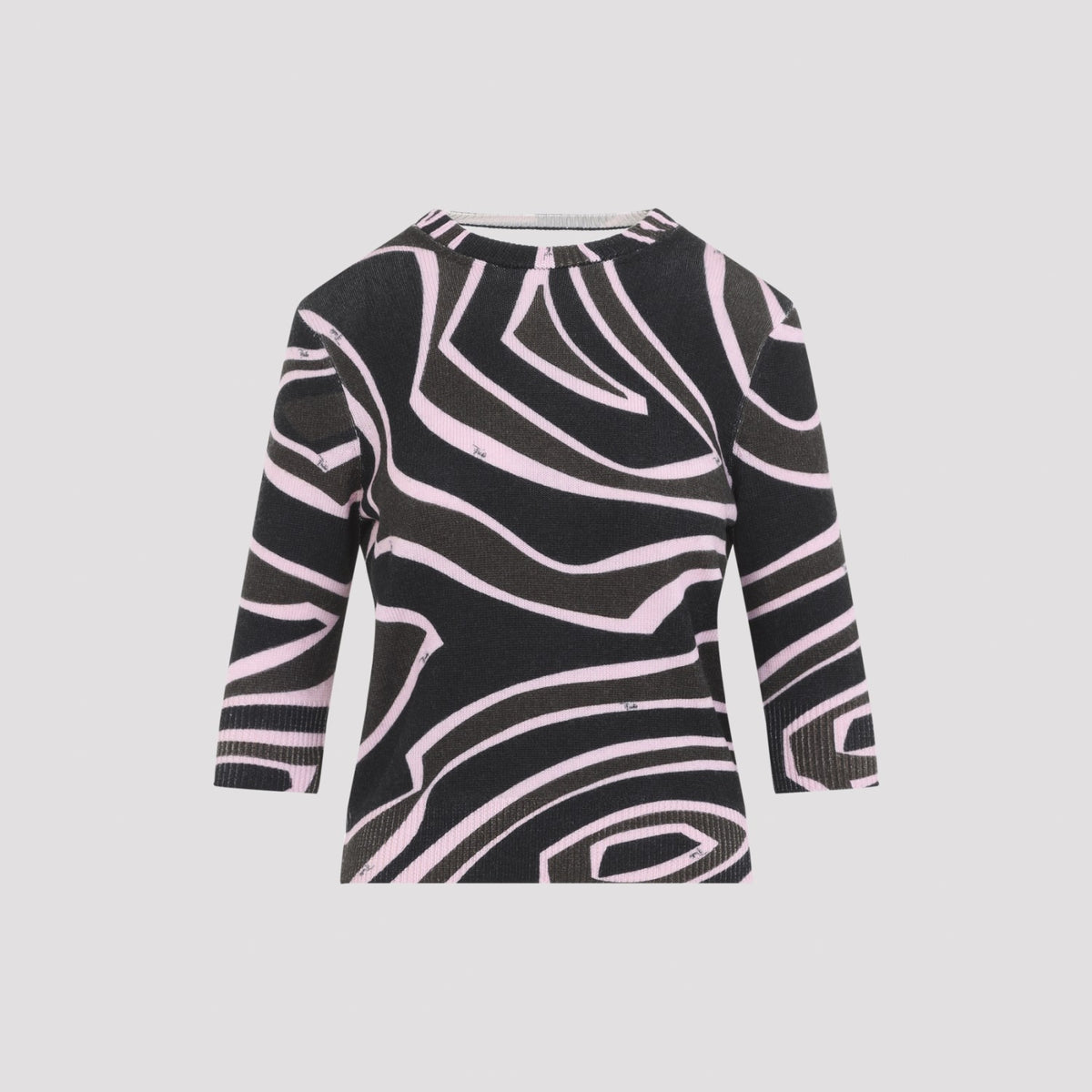 Pucci Women's Ls Knit Top in Khaki Pink Wool - view 1