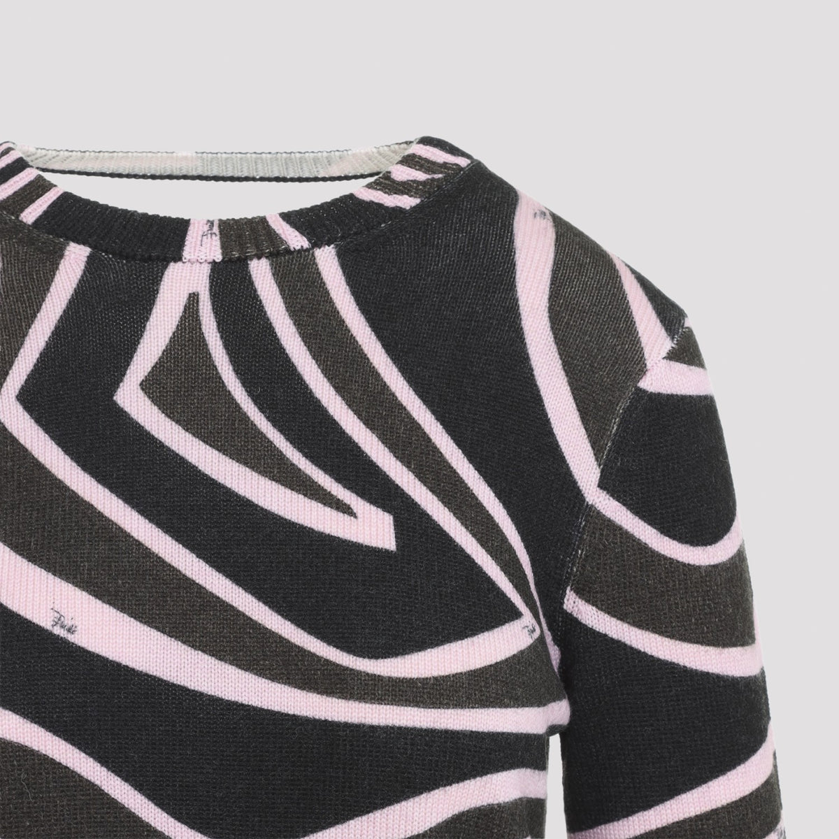 Pucci Women's Ls Knit Top in Khaki Pink Wool - view 5