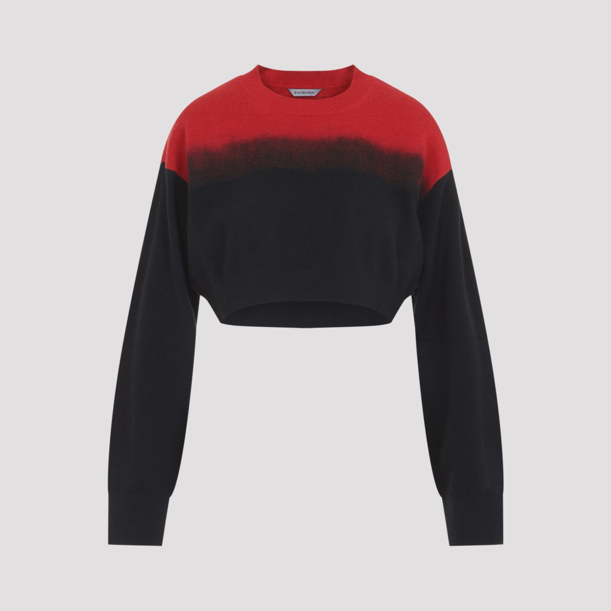 Balenciaga Women's Crewneck Sweater in Black Wool - view 1