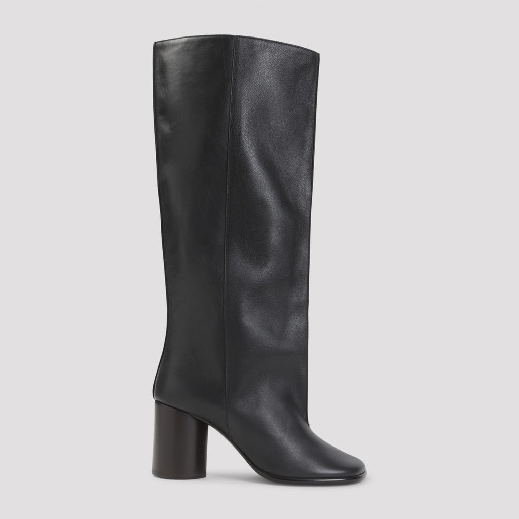 Lemaire Women's Crease Sleeve Boots in Black Black Leather - view 3