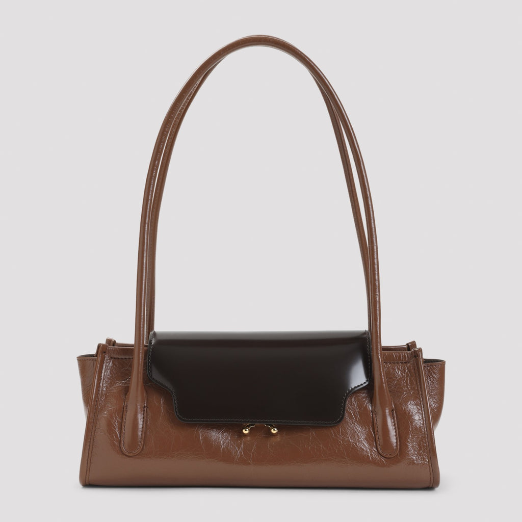 Marni Women's Trunkette Shoulder in Sienna Redwood Leather - view 3