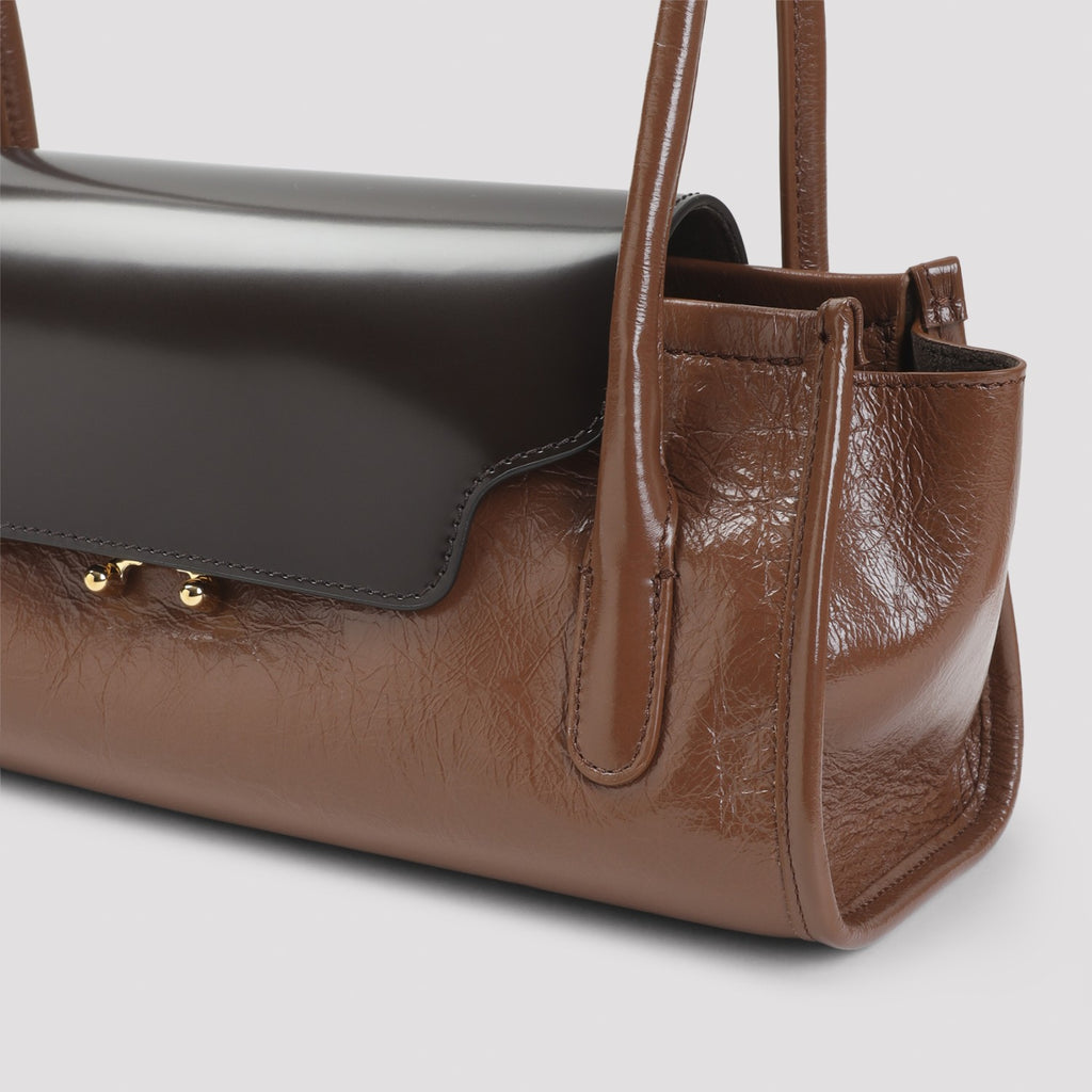 Marni Women's Trunkette Shoulder in Sienna Redwood Leather - view 5