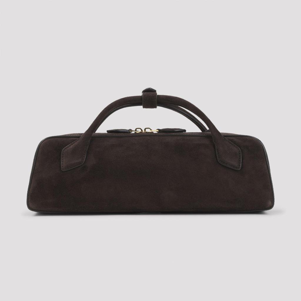 Alaia Women's Teckel Suede Clutch in Brun Fume Leather - view 4