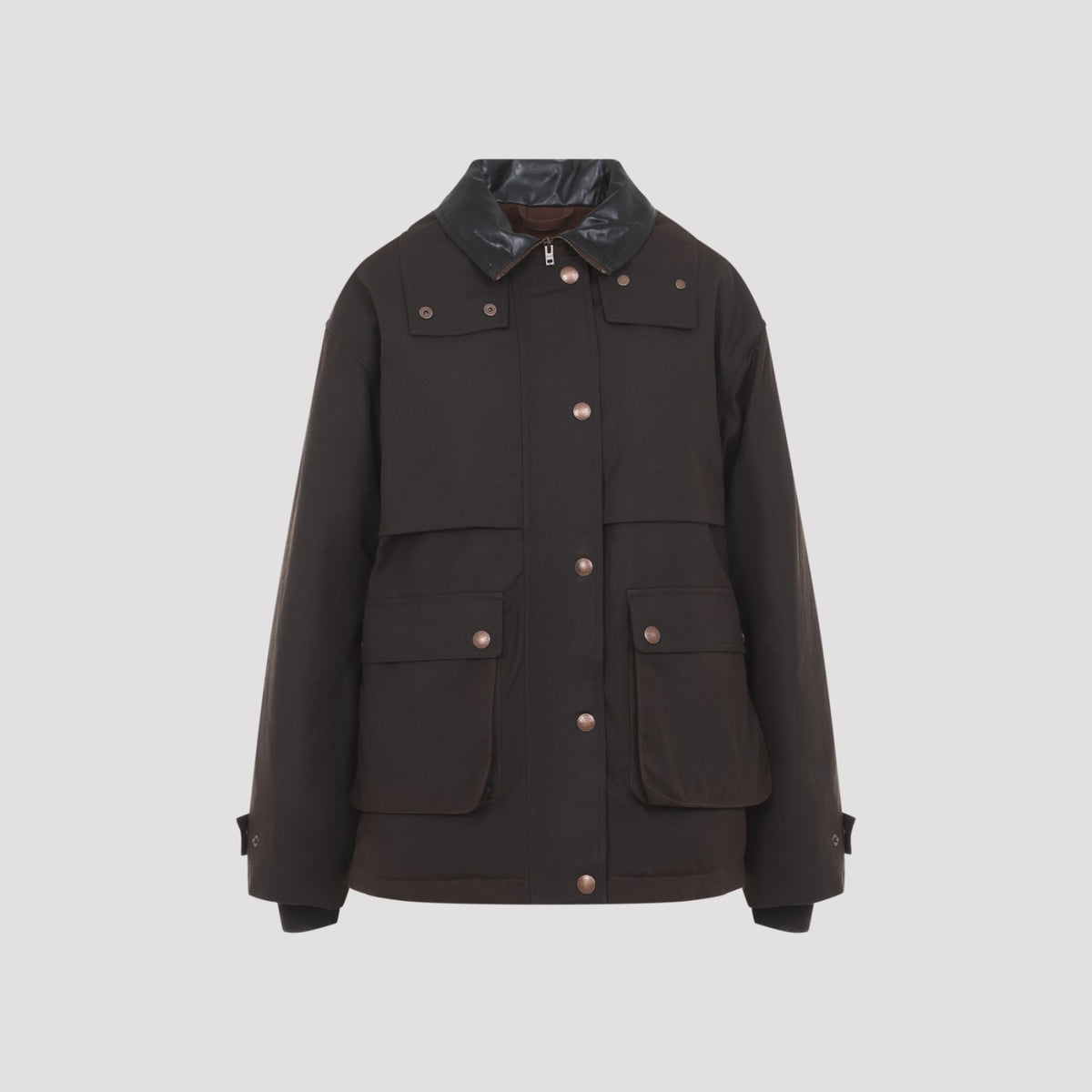 Acne Studios Women's Jacket in Dark Brown Cotton - view 1