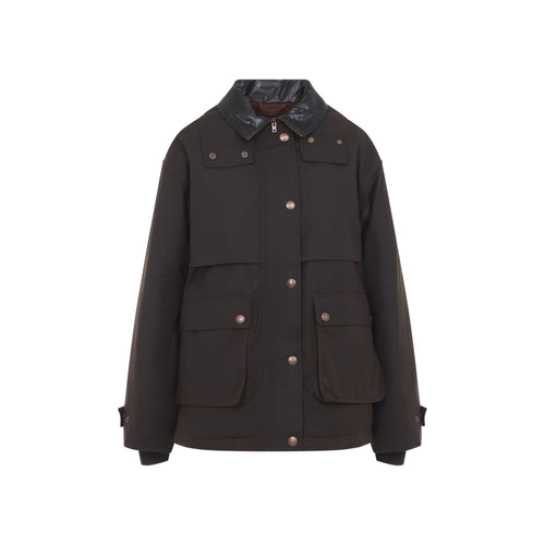 Acne Studios Women's Jacket in Dark Brown Cotton - view 2