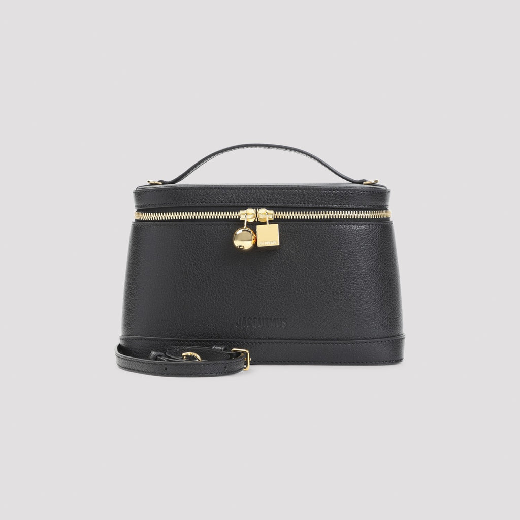 Jacquemus Women's Le Petit Vanity in Black Leather - view 3