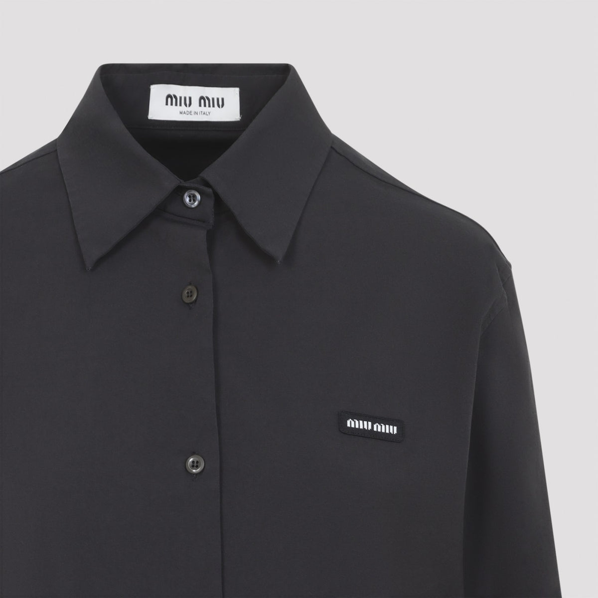 Miu Miu Women's Nero Camicie in Black Cotton - view 5