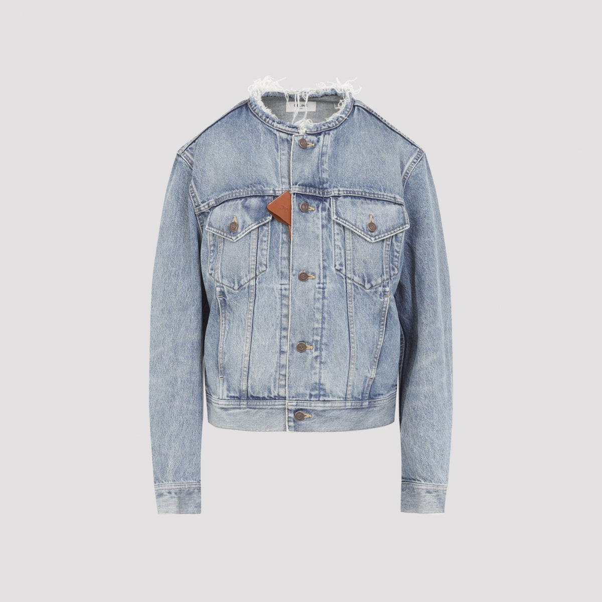Celine Men's Cotton Trucker Jacket in Blue - view 1