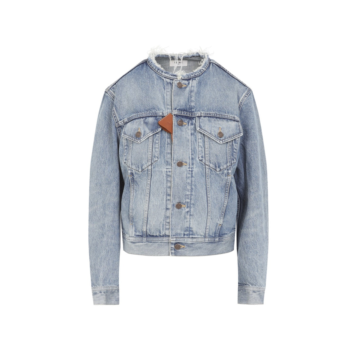 Celine Men's Cotton Trucker Jacket in Blue - view 2