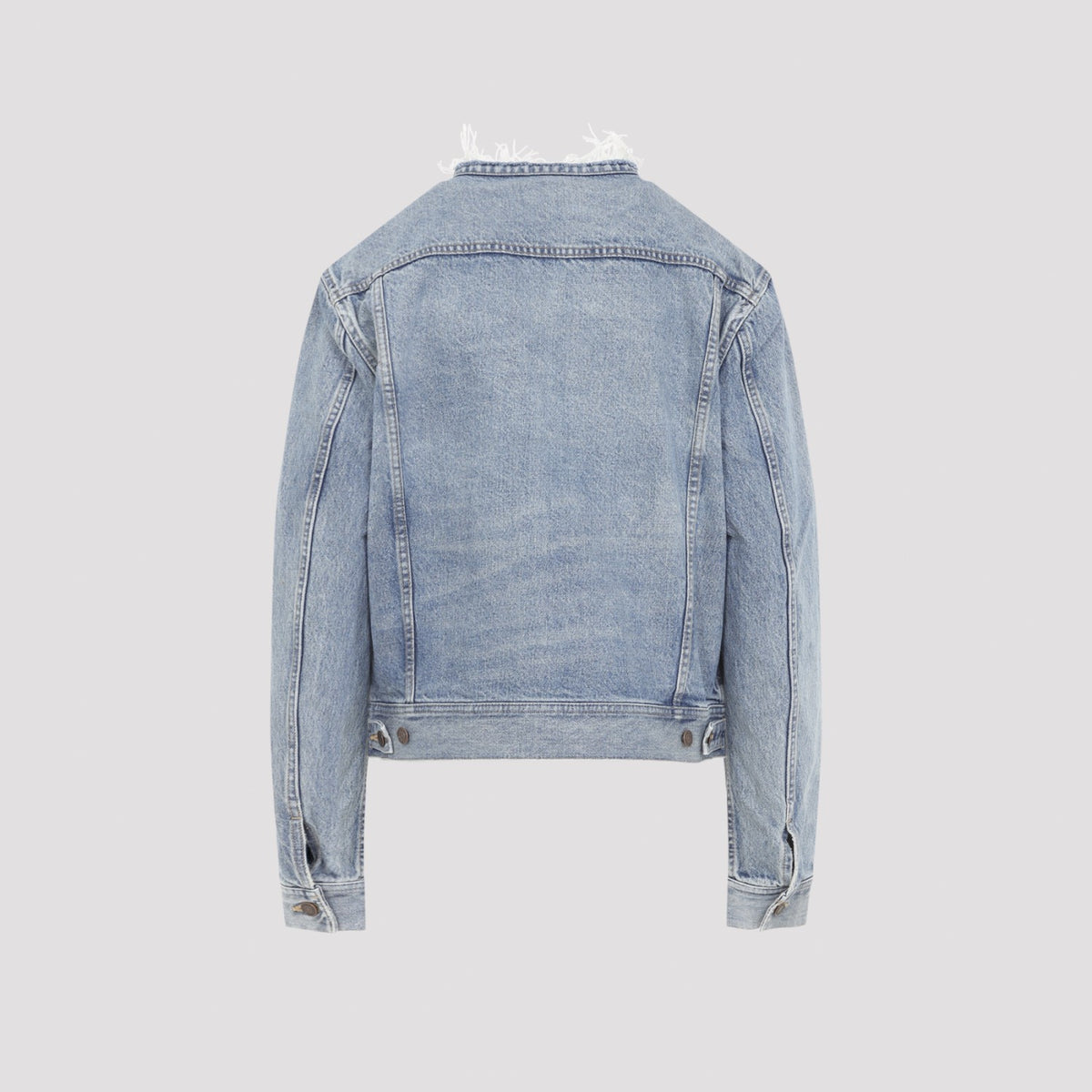 Celine Men's Cotton Trucker Jacket in Blue - view 3