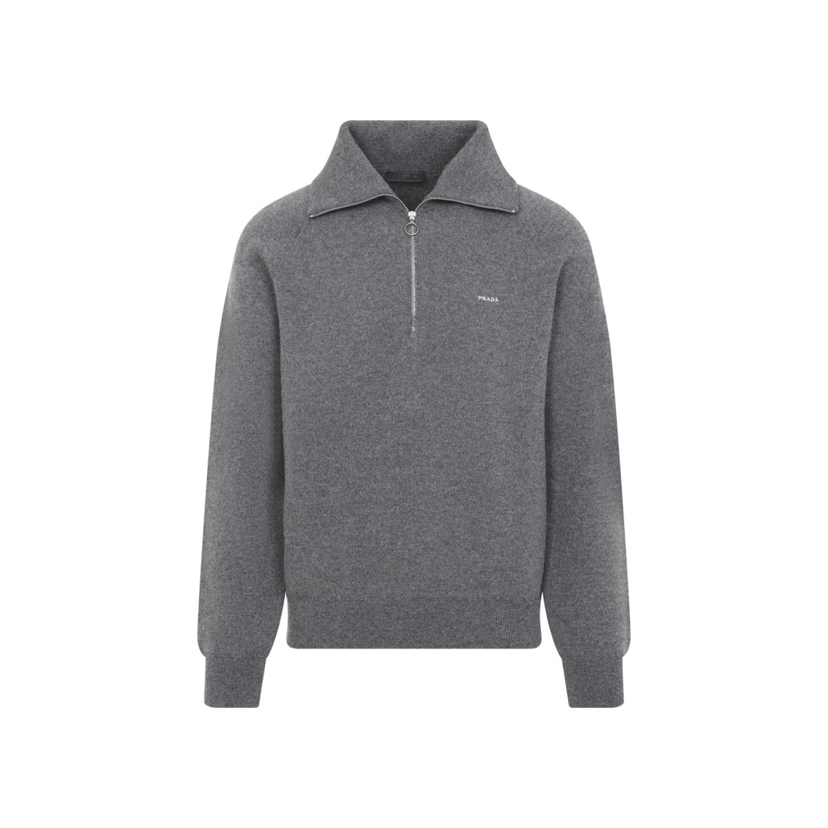 Prada Men's Knit Polo in Ardesia Cashmere - view 2