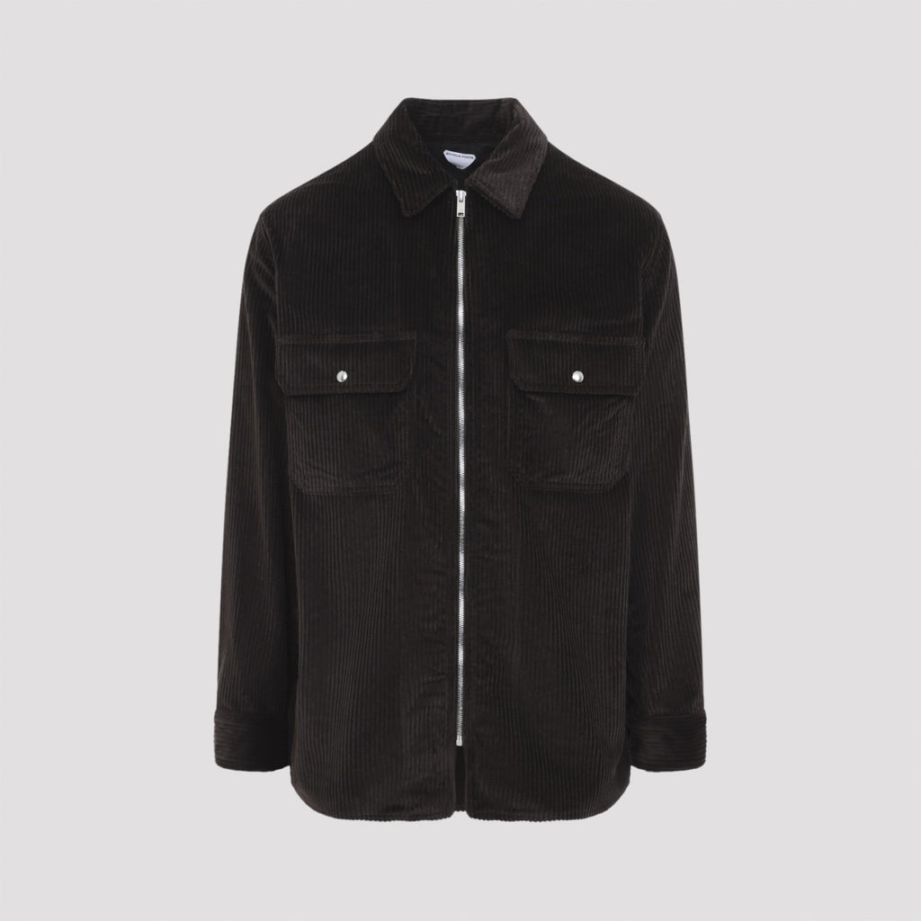Bottega Veneta Men's Corduroy Overshirt in Carrubo Cotton - view 1