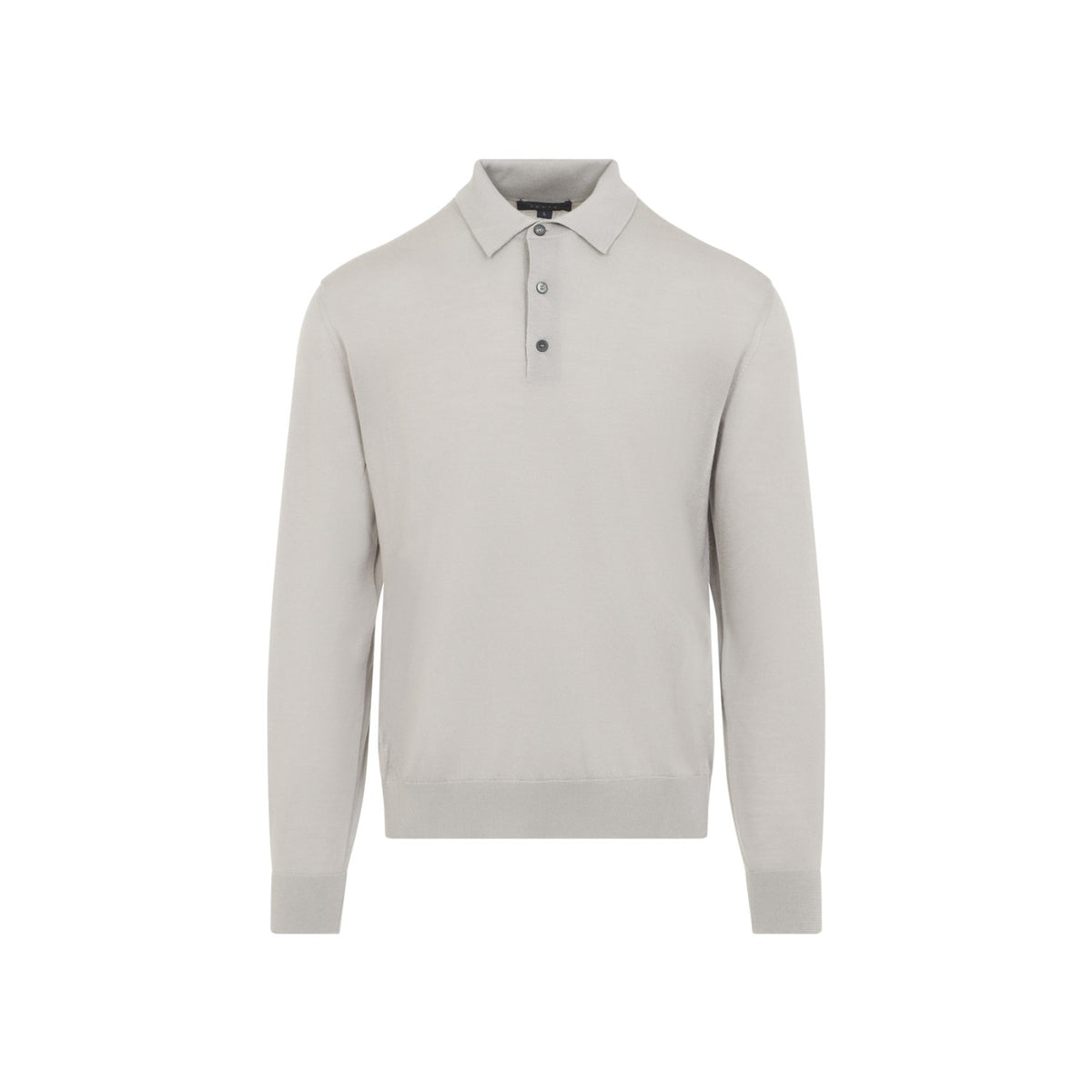 Sease Men's Fine Knit Neck Polo in Straw Cashmere - view 2