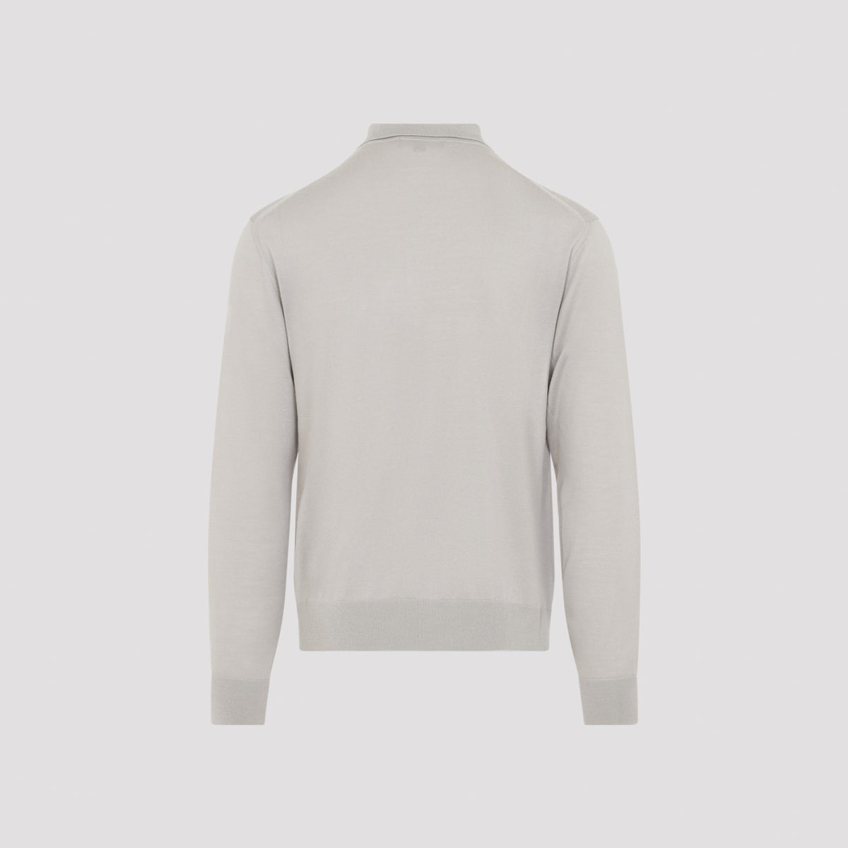 Sease Men's Fine Knit Neck Polo in Straw Cashmere - view 4