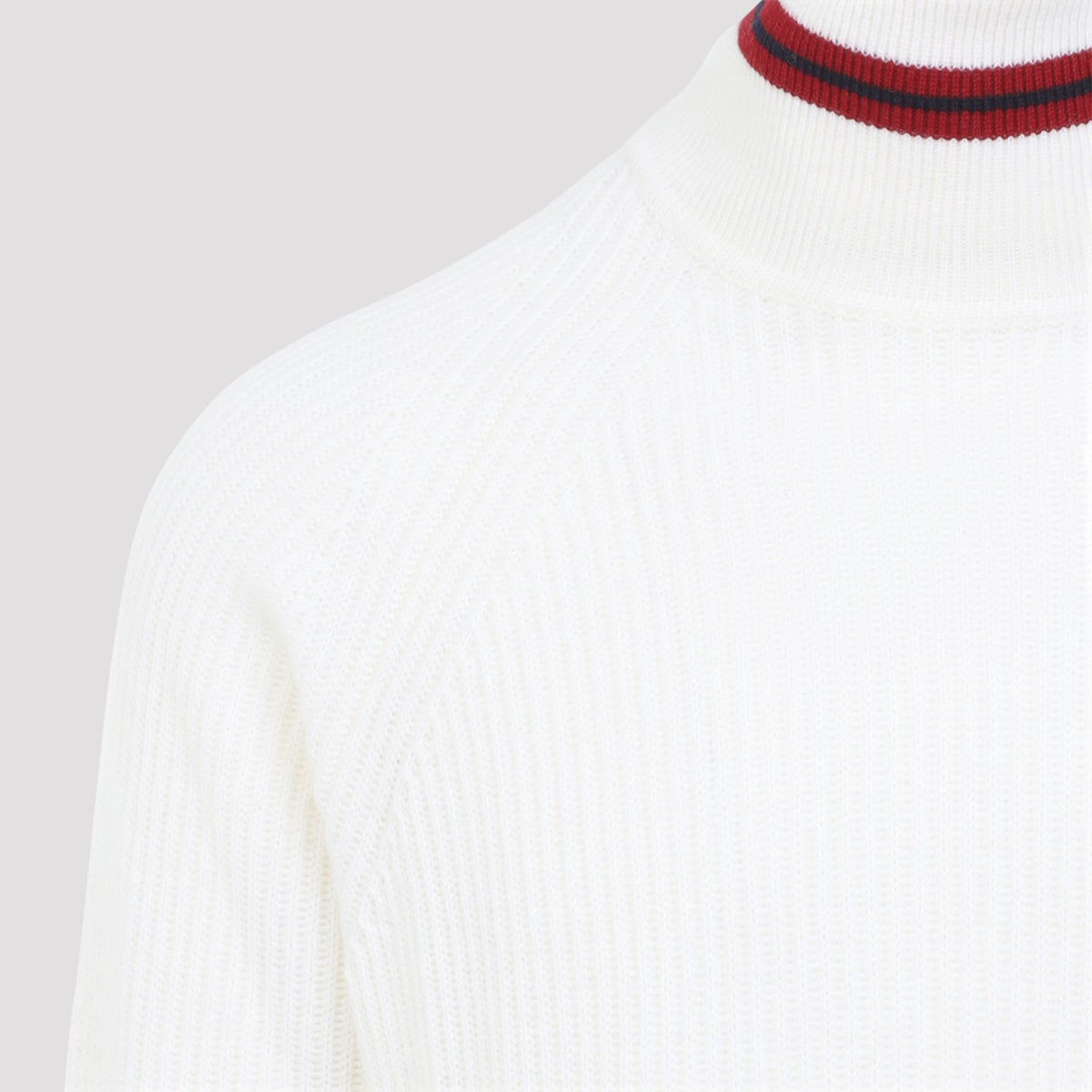 Canali Men's Turtleneck in White Cashmere - view 5