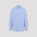 Celine Men's Cotton Relaxed Shirt in Blue - view 1