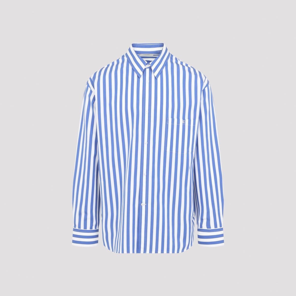 Celine Men's Cotton Relaxed Shirt in Blue - view 1
