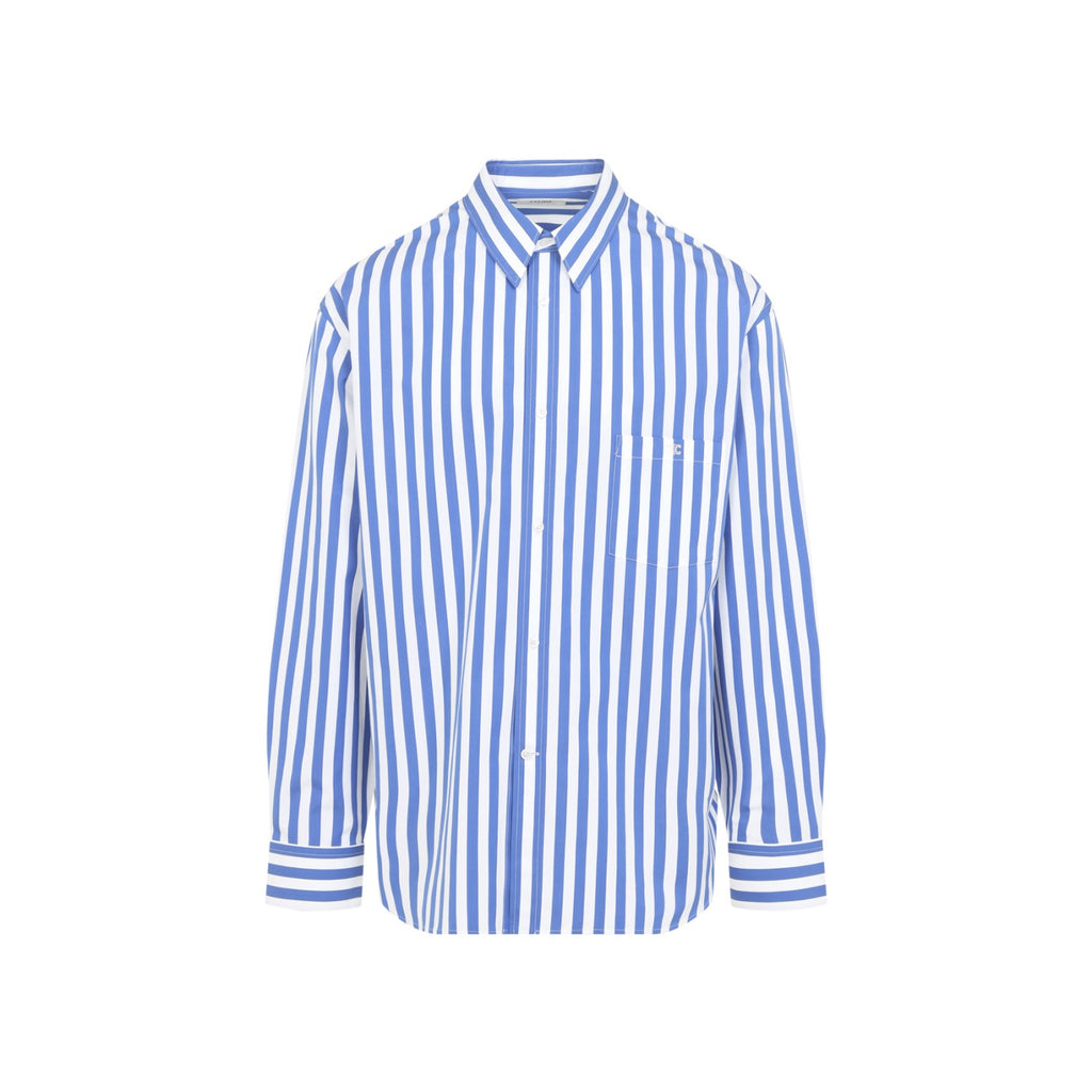 Celine Men's Cotton Relaxed Shirt in Blue - view 2