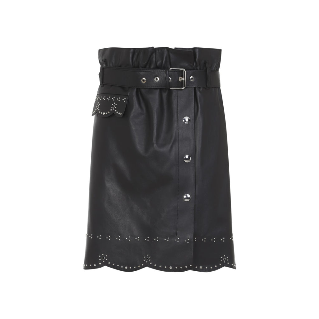 Marni Women's Leather Skirt in Black - view 2