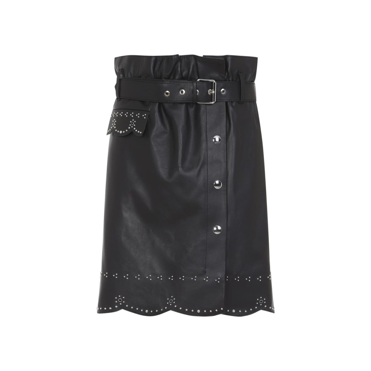 Marni Women's Leather Skirt in Black - view 2