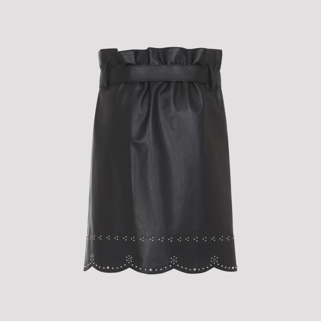Marni Women's Leather Skirt in Black - view 4