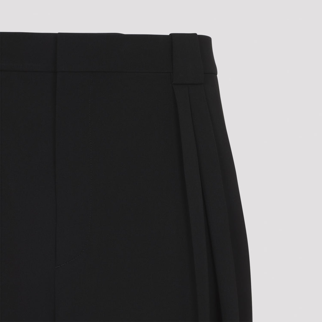 Bottega Veneta Men's Double Pleat Pants in Double Black - view 5