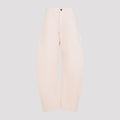 Alaia Women's Round Tinted Denim Trousers in Rose Pale - view 1