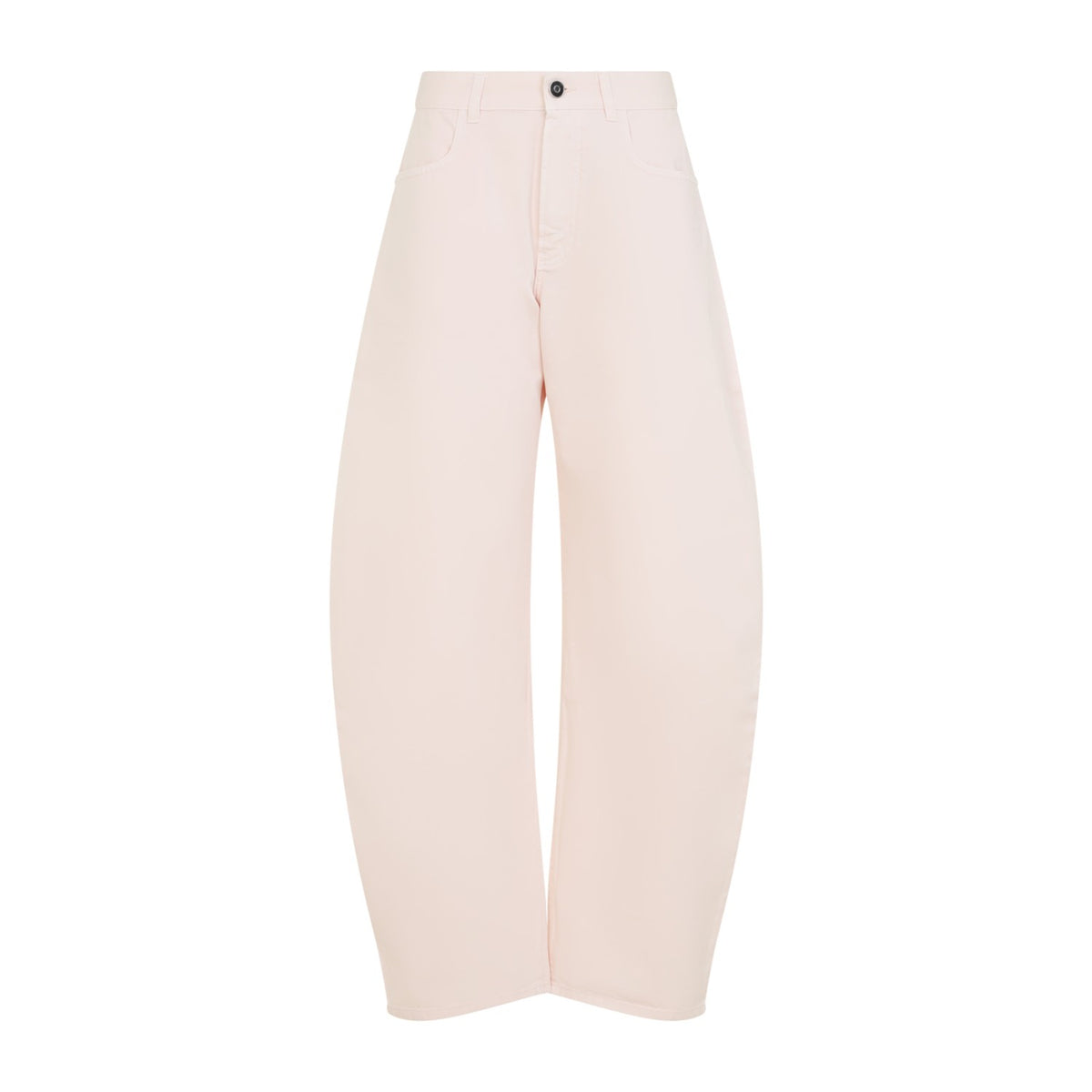 Alaia Women's Round Tinted Denim Trousers in Rose Pale - view 2