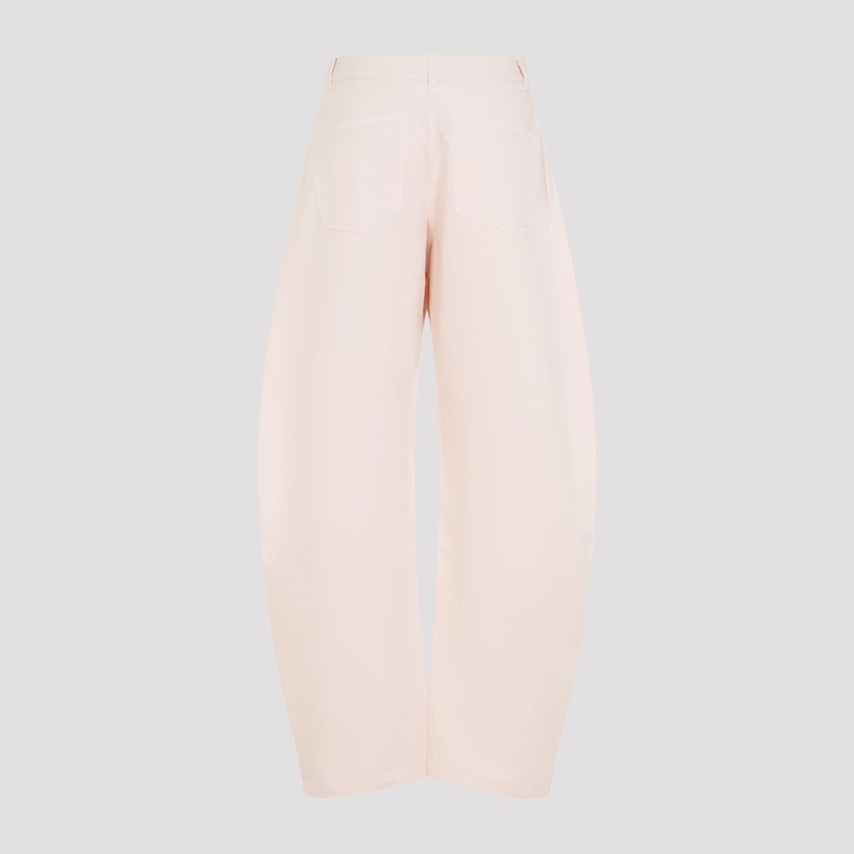 Alaia Women's Round Tinted Denim Trousers in Rose Pale - view 4