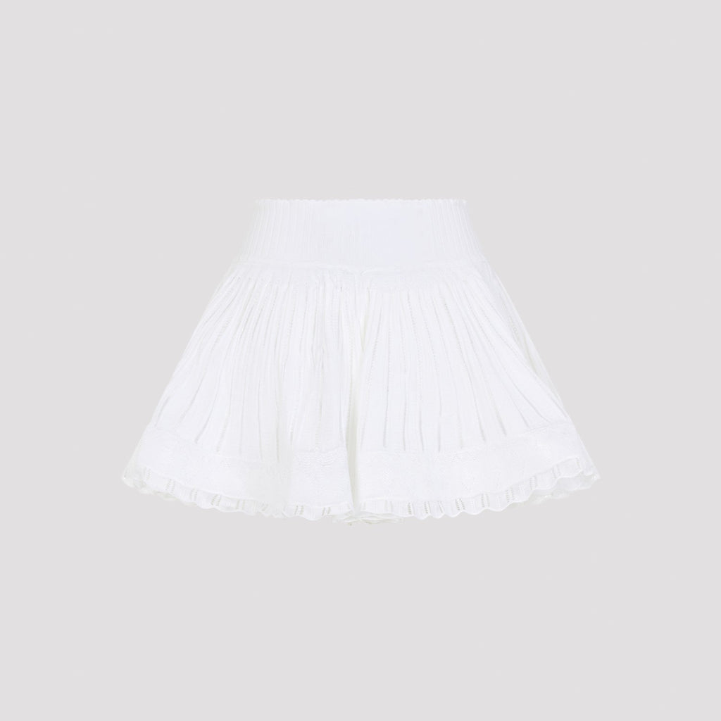 Alaia Women's Caroline Short in Blanc Viscose - view 4