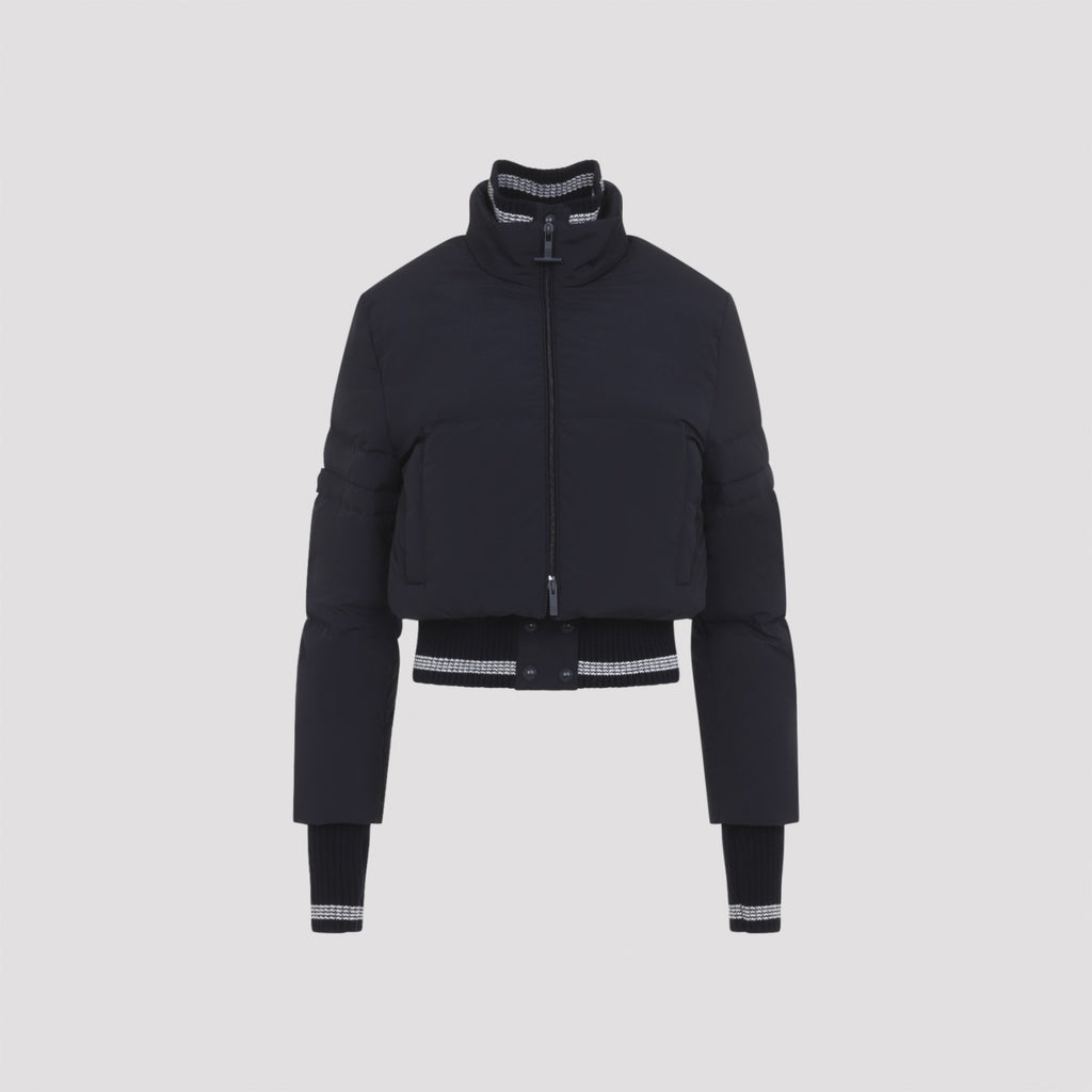 Thom Browne Women's Cropped Downfilled Front Zip in Navy - view 1