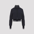 Thom Browne Women's Cropped Downfilled Front Zip in Navy - view 1
