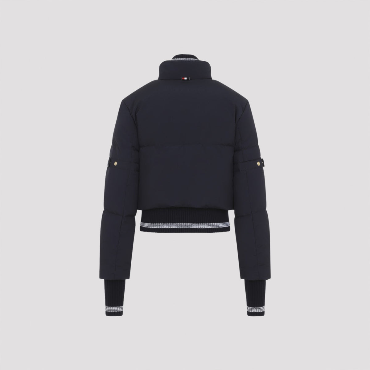 Thom Browne Women's Cropped Downfilled Front Zip in Navy - view 4